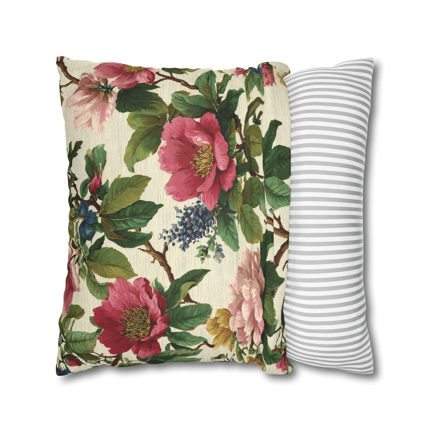 Cushion Cover Vintage Pillow Chintz Floral Print Classic Home Accent Gift