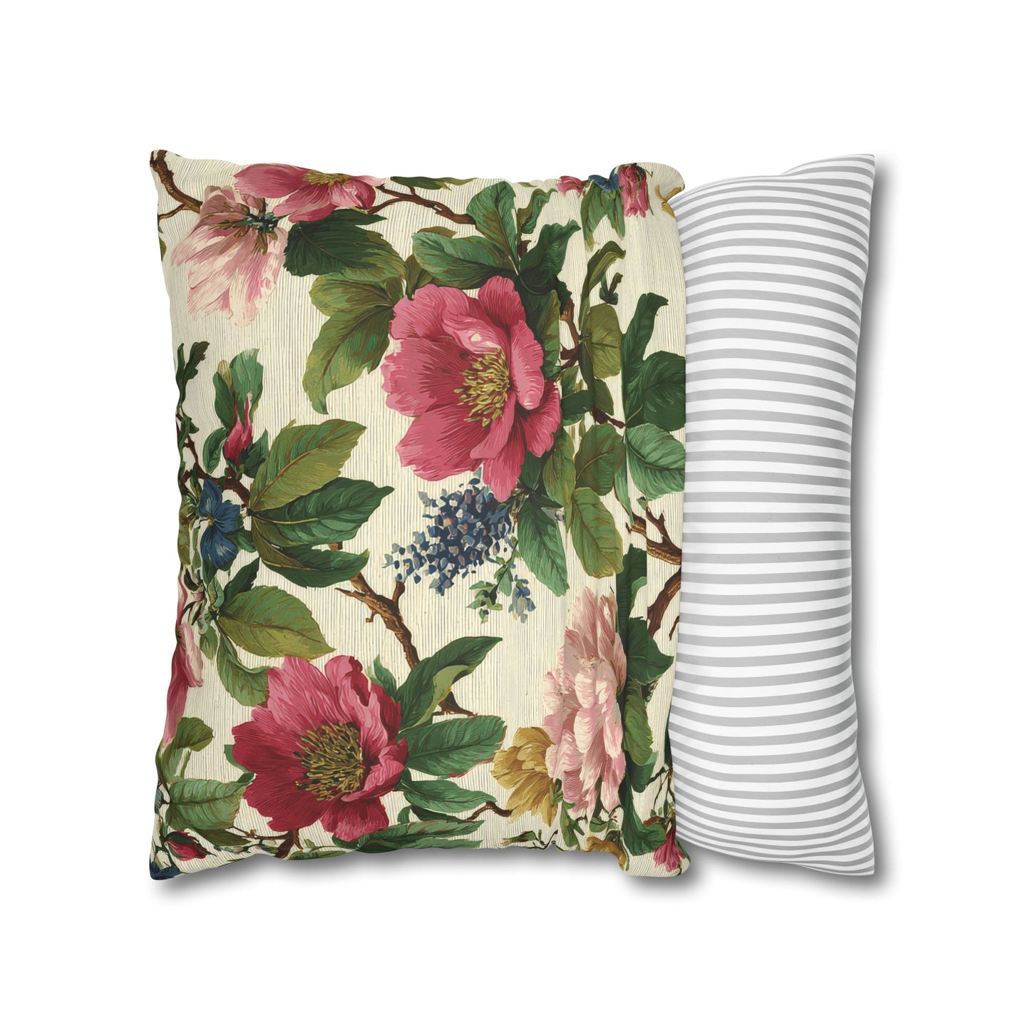 Cushion Cover Vintage Pillow Chintz Floral Print Classic Home Accent Gift