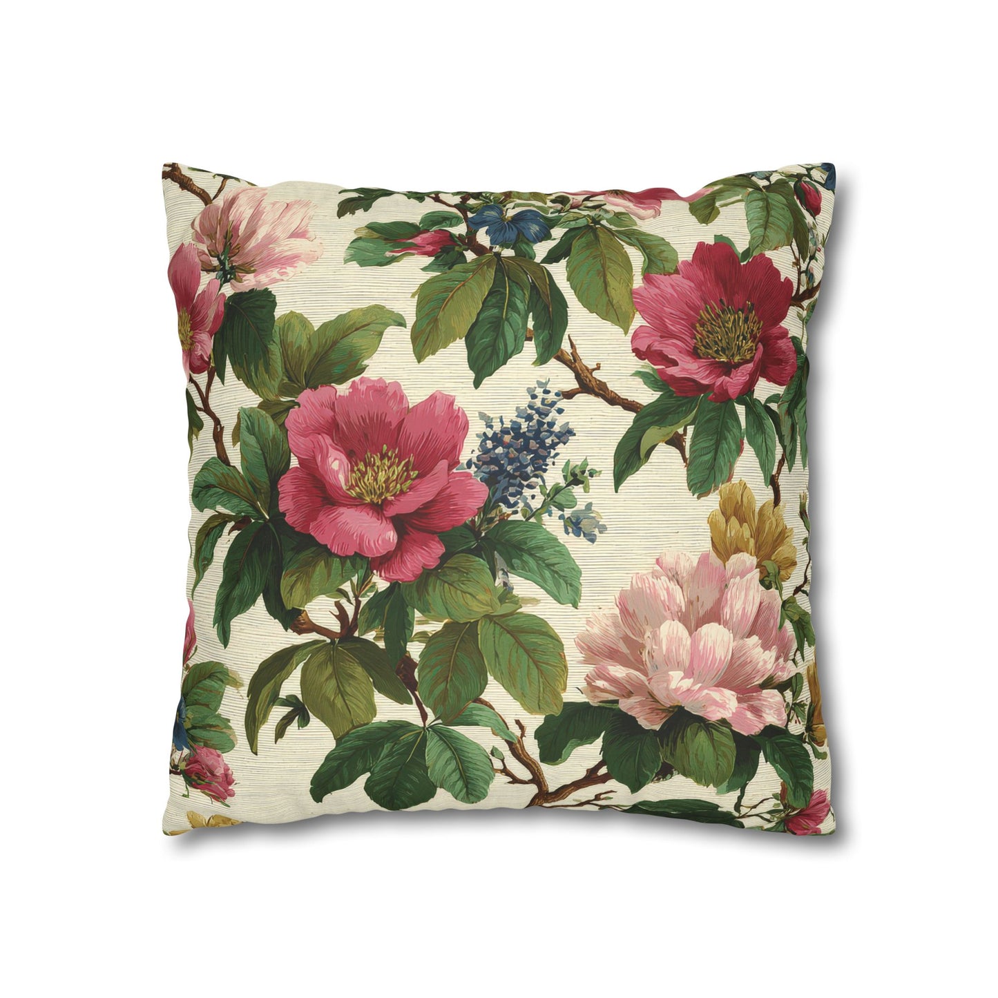 Cushion Cover Vintage Pillow Chintz Floral Print Classic Home Accent Gift