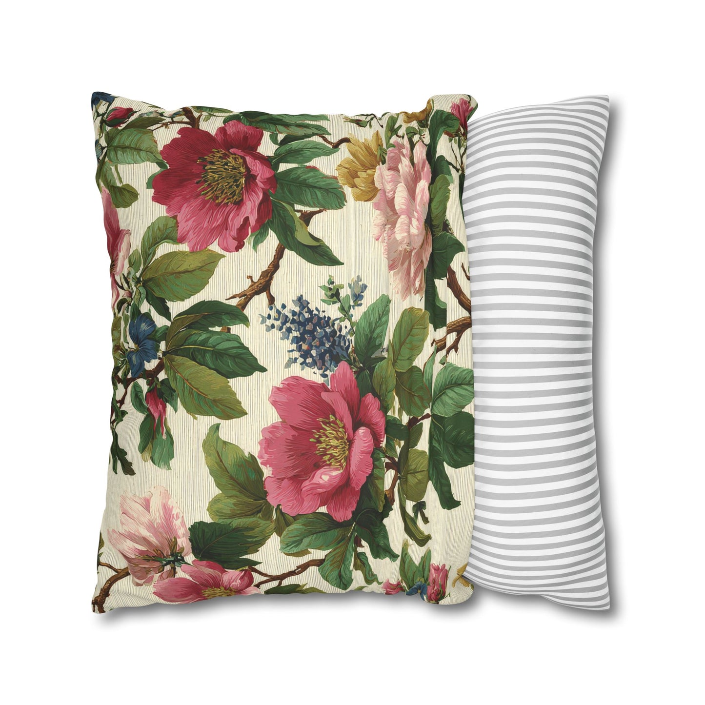 Cushion Cover Vintage Pillow Chintz Floral Print Classic Home Accent Gift