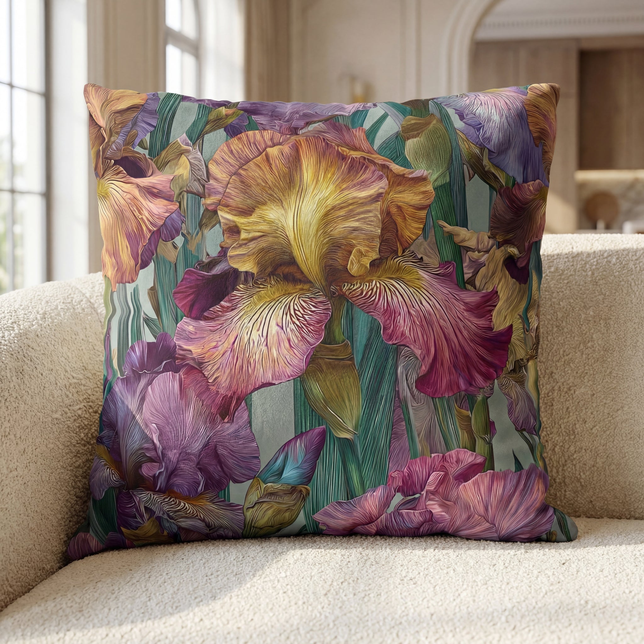 Iris Bloom Pillow